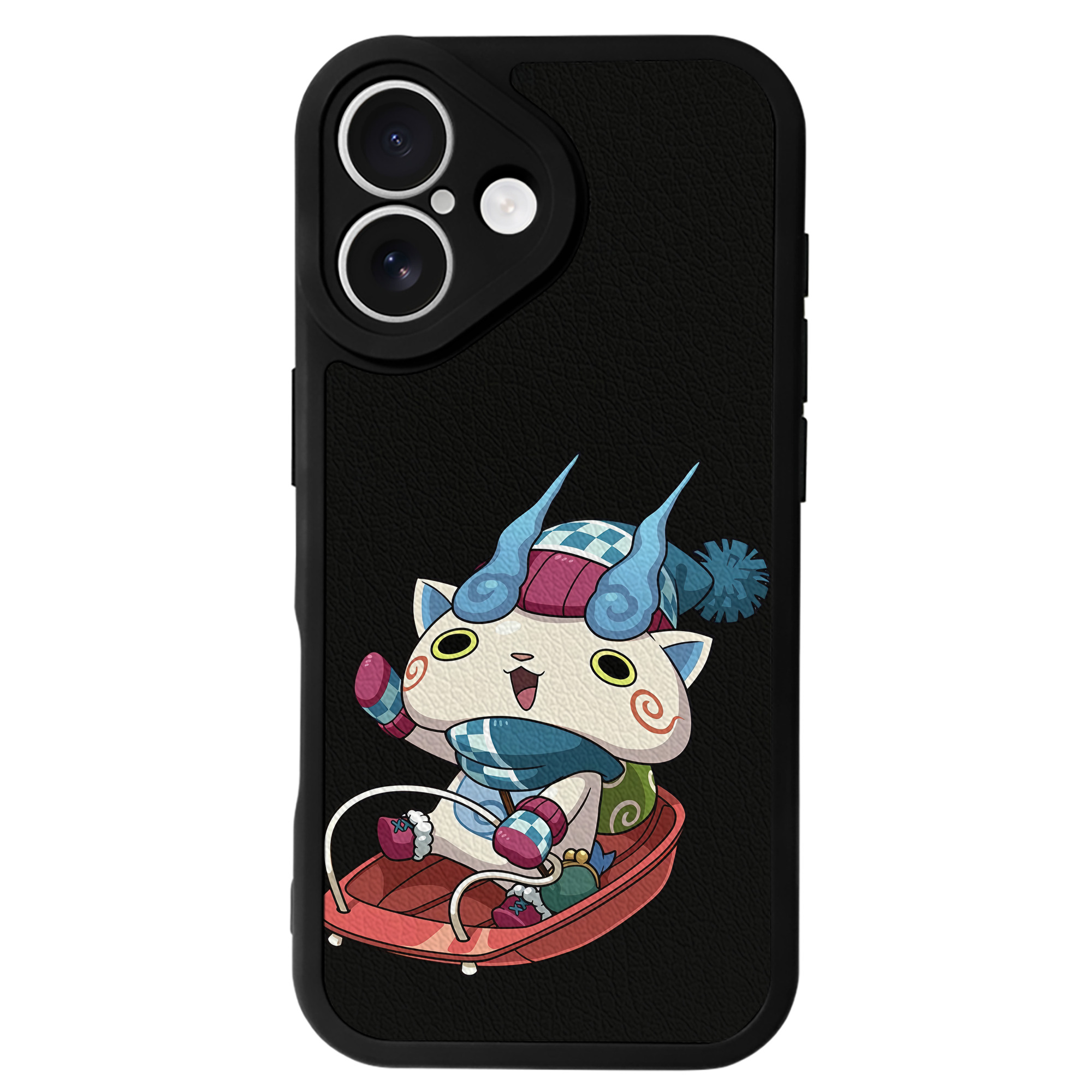 （画像用） 妖怪ウォッチ Yo-kai Watch 【iPhone 16シリーズ対応】シリコンスマホケース（レザー調） 材質：シリコン